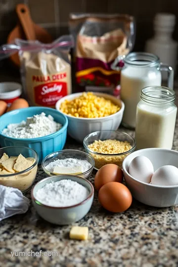 Savory Paula Deen Cornbread Casserole ingredients