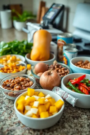 Spiced Squash and Kidney Bean Stew ingredients