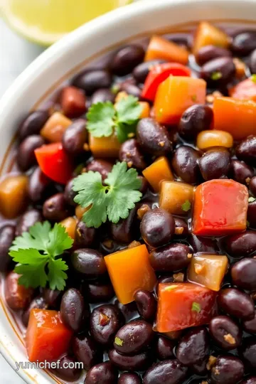 Purple Black Bean Soup presentation