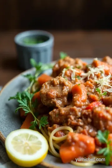 Slow Cooked Lamb Ragu d Abruzzo Delight presentation