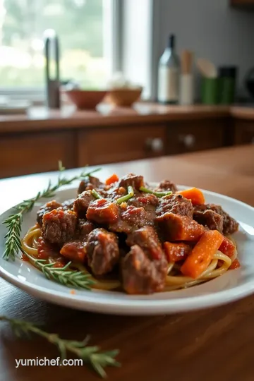 Slow Cooked Lamb Ragu with Rosemary steps