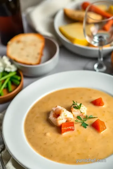 Smooth Lobster Bisque with Rich Flavor presentation