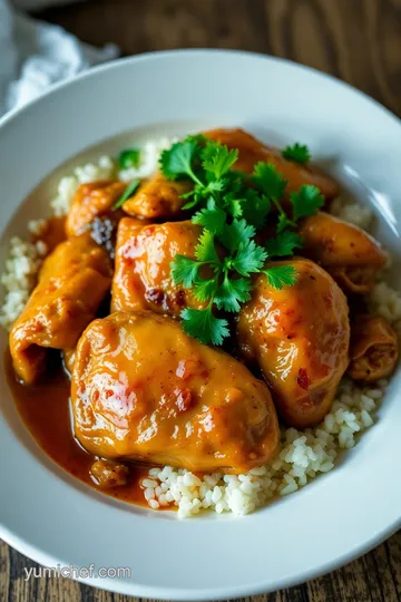 Spicy Honey Garlic Chicken Thighs presentation