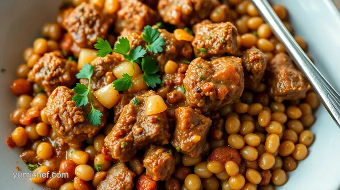 Lebanese Lamb, Lentils, Rice, and Spinach