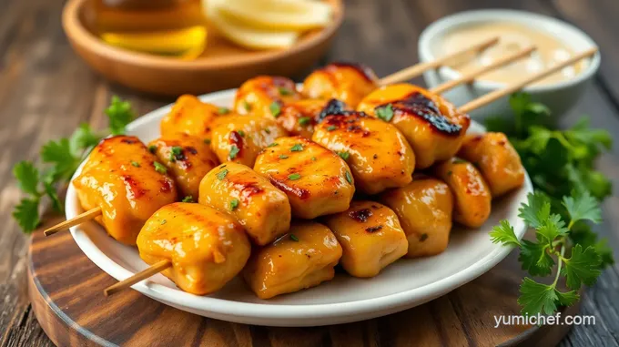 Grilled Chicken Skewers with Sweet Honey