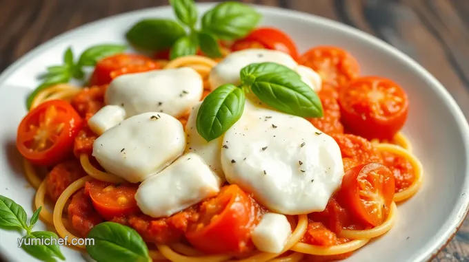 Mozzarella Sorrentini Pasta with Basil and Fresh Tomato Sauce