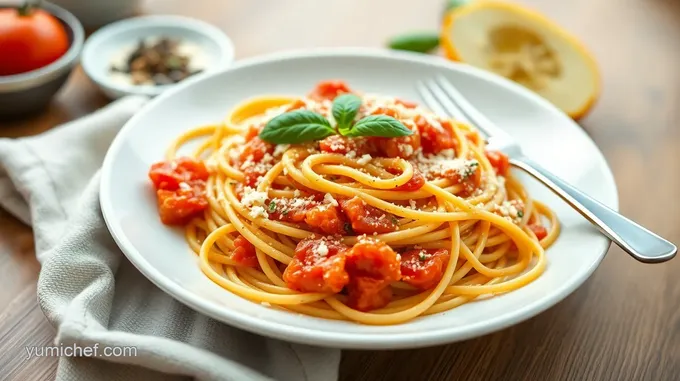 Quick Spaghetti with Tomato Sauce - 30 Min