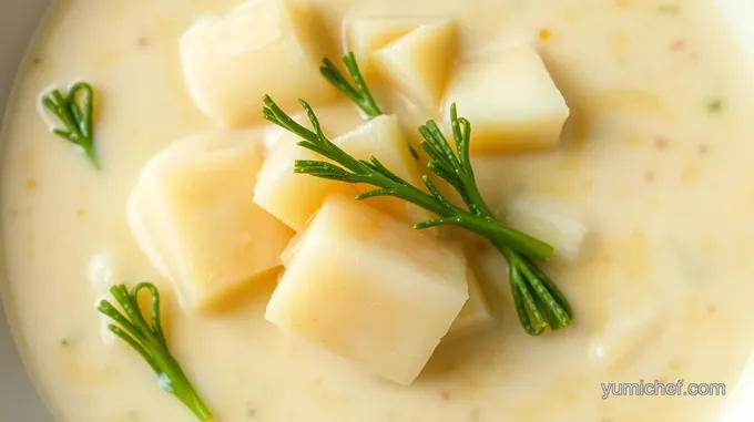 Creamy Potato Soup with Sautéed Leeks